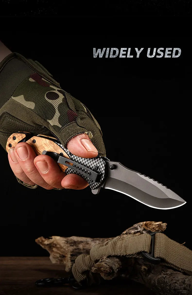 Folding knife high hardness multifunctional fruit knife outdoor portable camping tools folding knife self-defense pocket knife