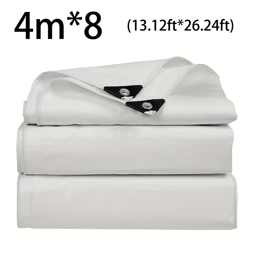 White Custom Large Tarp 3x5 6 8m*8 10 12 3 4x4 5m Outdoor Sun Shade Awning Waterproof Tarpaulin Uv Blocking Tent Camp Rain Cover