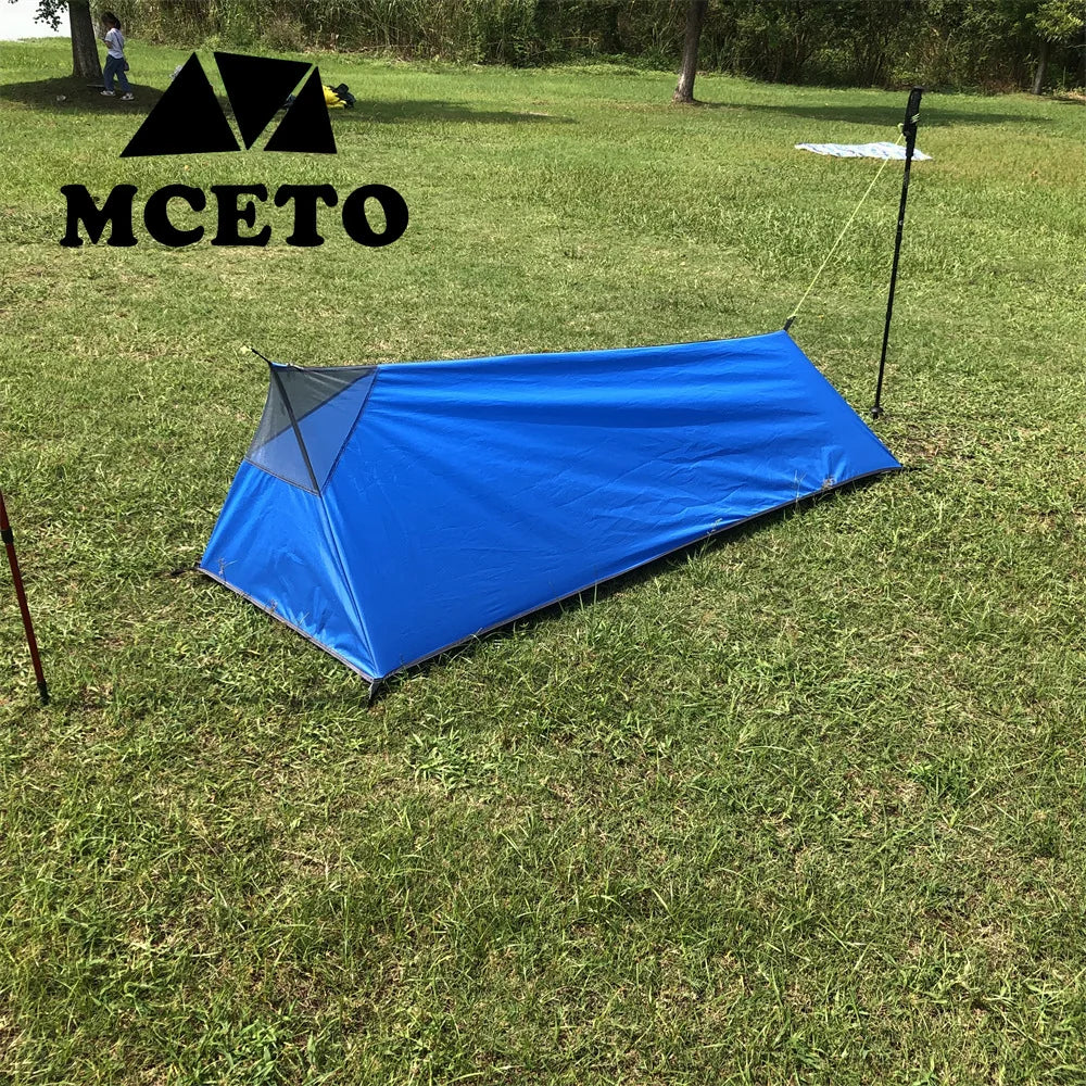 Ultralight Backpacking Tent 1 Person Outdoor Single Man 3 Season Rodless Camping Tent with 210D Oxford Cloth Professional Design