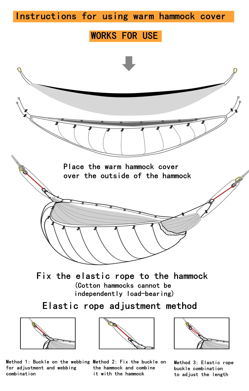 Portable Multifunctional Winter Warm Sleeping Bag Hammock Outdoor Camping Cotton Underquilt Poncho Warm Hammocks Swing Cover
