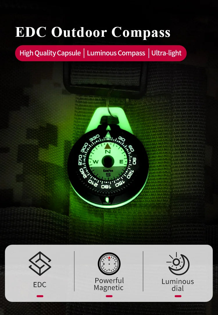 Kanpas EDC Outdoor Compass / Diving compass with Luminous /High Quality compass /Turnable Bezel/K18