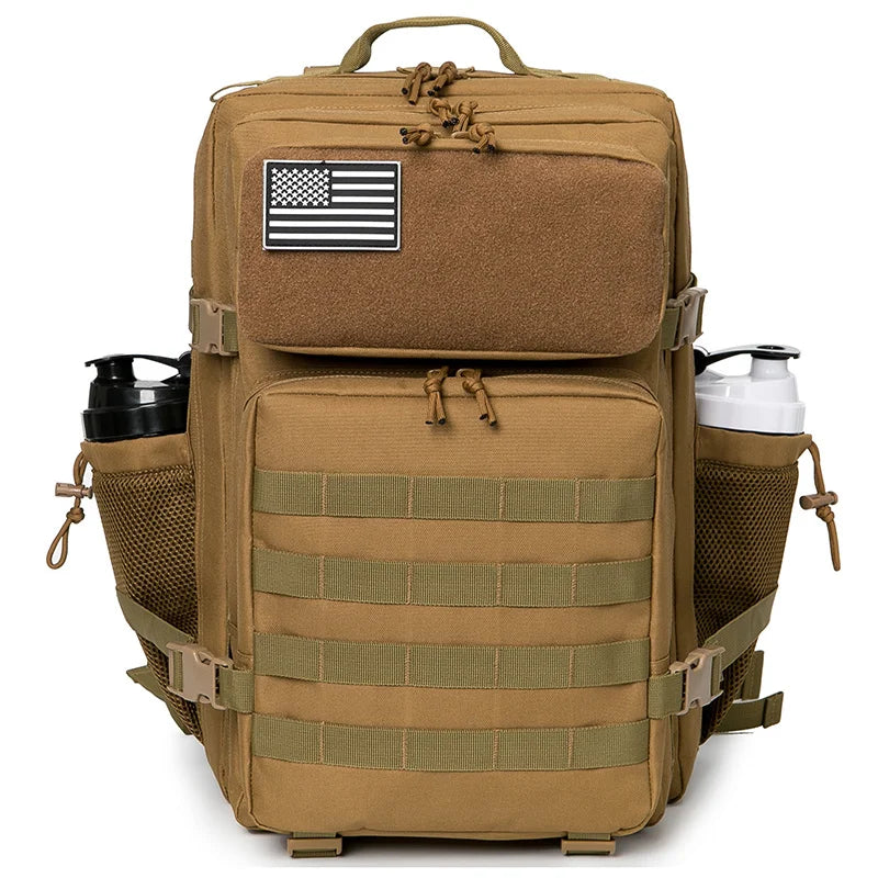 45L Tactical Backpack survival Bag Hunting MOLLE Backpack GYM For Men EDC Outdoor Hiking Rucksack Witch Bottle Holder