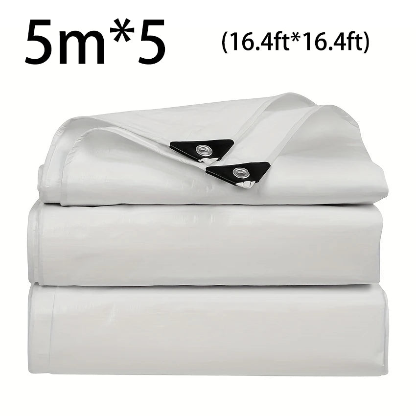 White Custom Large Tarp 3x5 6 8m*8 10 12 3 4x4 5m Outdoor Sun Shade Awning Waterproof Tarpaulin Uv Blocking Tent Camp Rain Cover