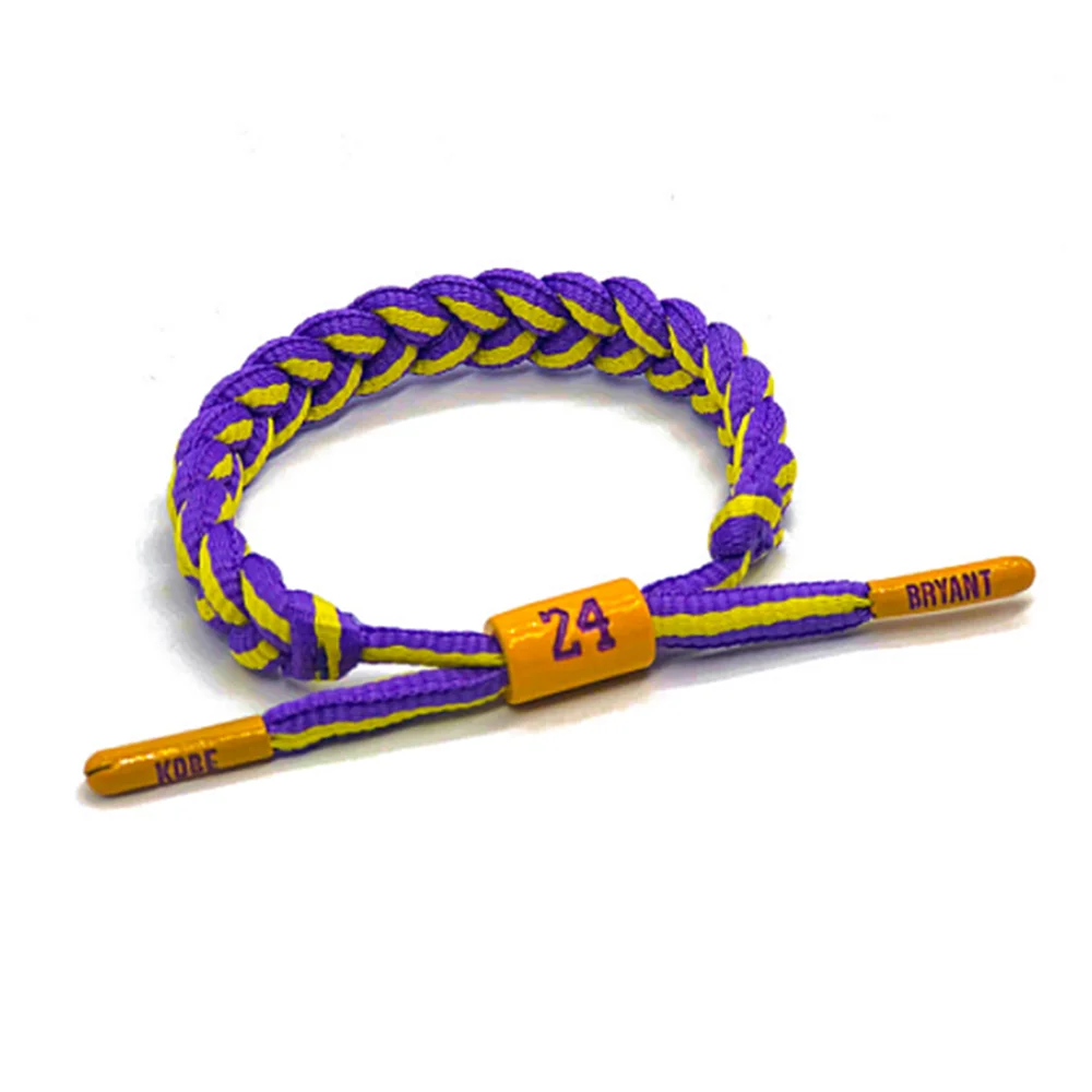 Sport Style Men Hand Woven Number Rope Bracelet Couple Adjustable Paracord Bracelet For All Ages Basketball Fan Souvenir Gift