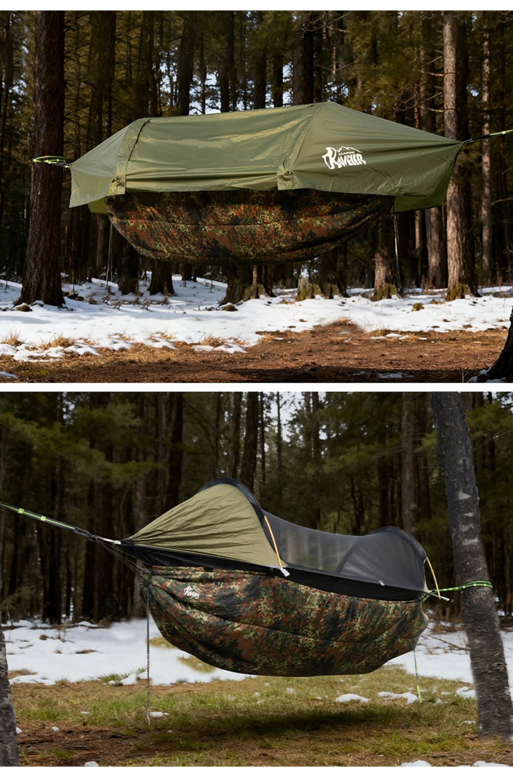 Multifunctional Portable Winter Warm Sleeping Bag Hammock Outdoor Camping Cotton Underquilt Windproof Warm Hammocks Cover