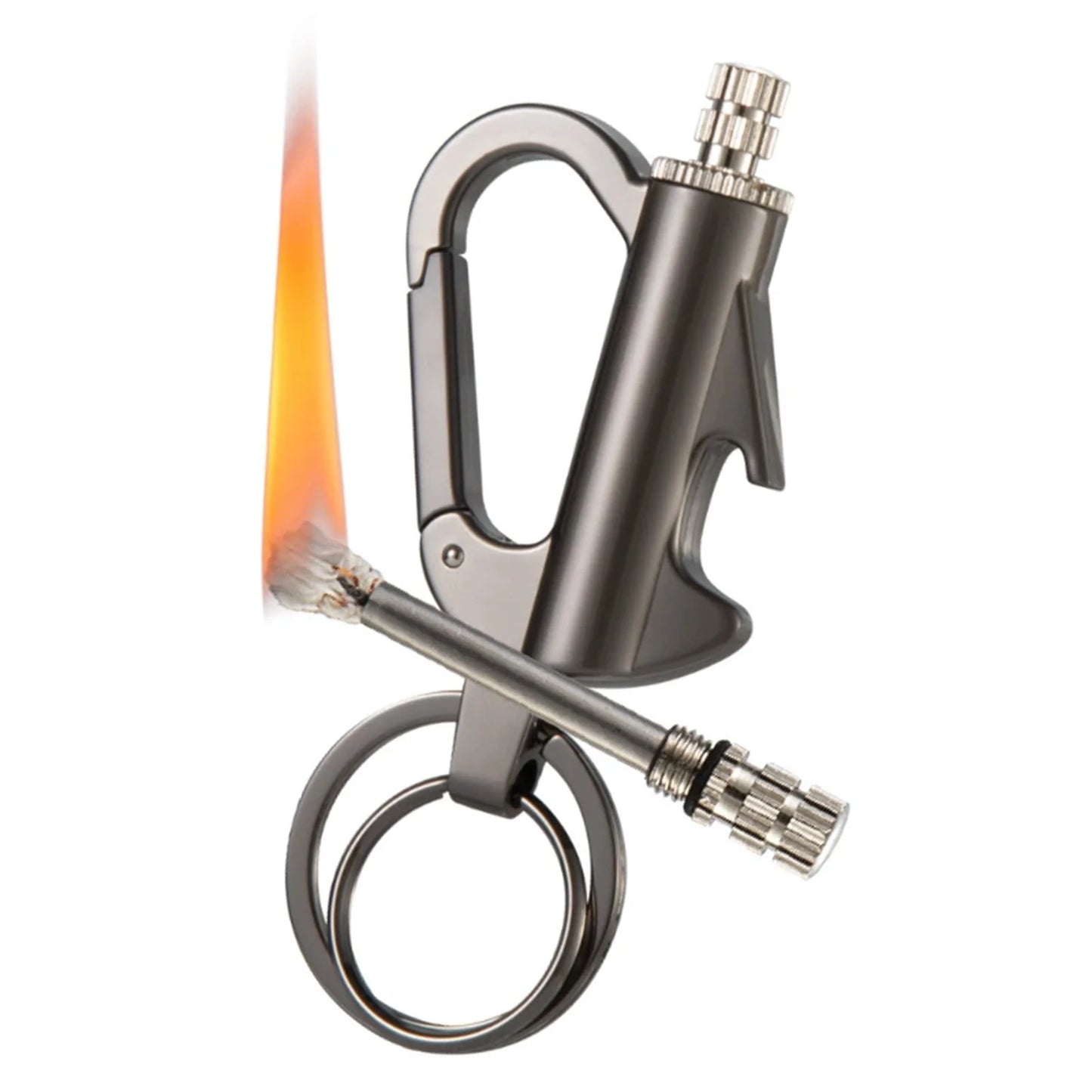 Permanent Match Lighter Keychain Outdoor Emergency Fire Starters Waterproof Cigarettes Flints Keyrings