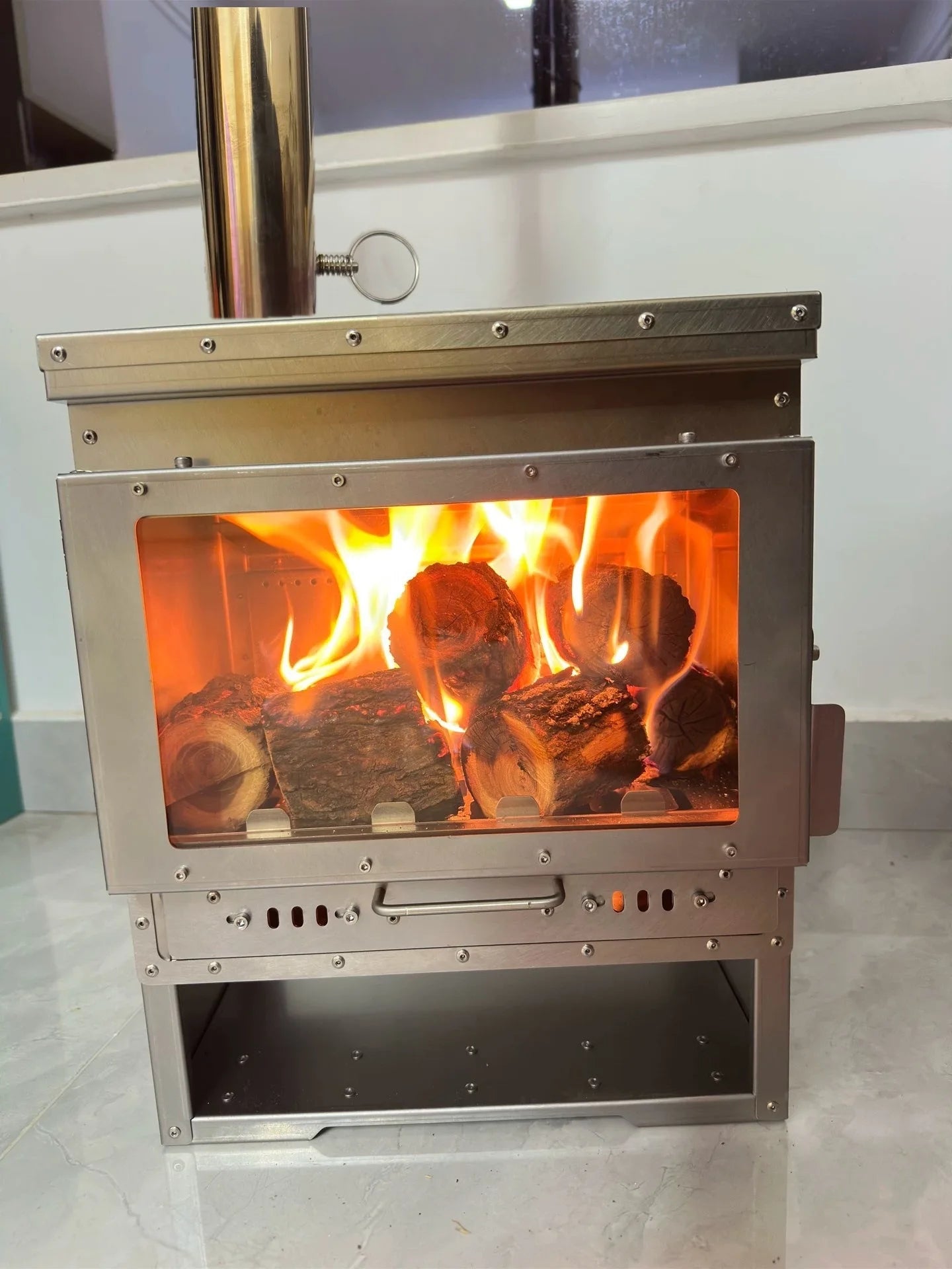 Stainless Steel Smokeless Fireplace Multifunctional Tent Firewood Stove Camping Firewood Stove Portable Heating Stove