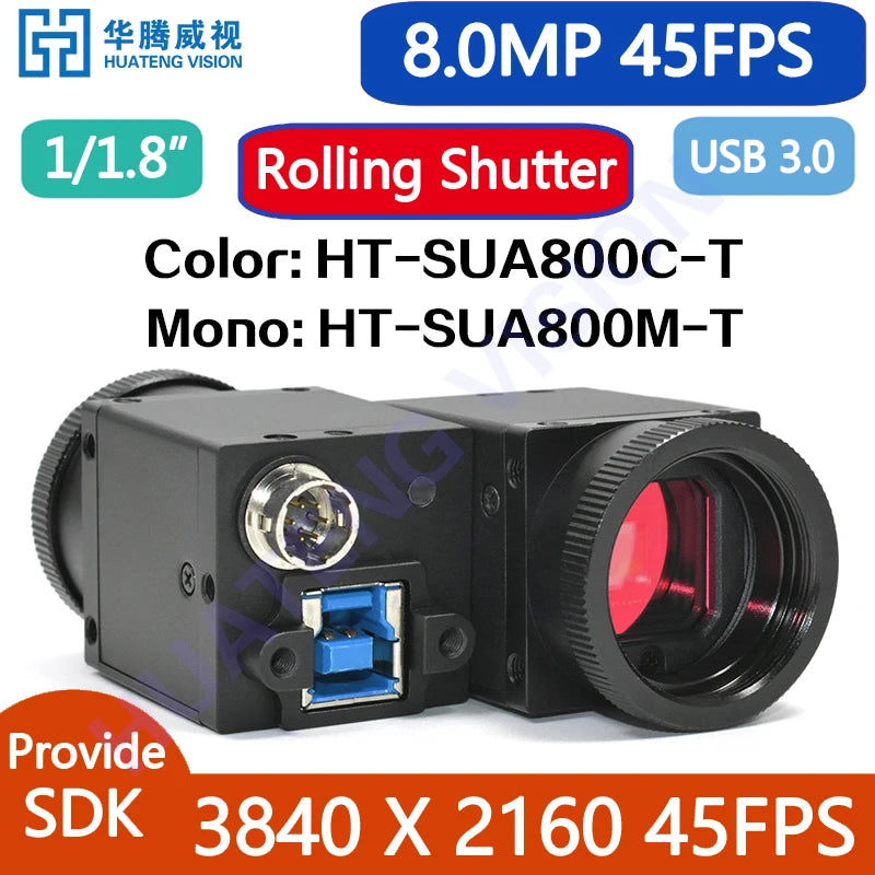 High Speed USB3.0 Machine Vision Industrial Digital Camera Color Scroll Shutter NIR With SDK Windows Linux