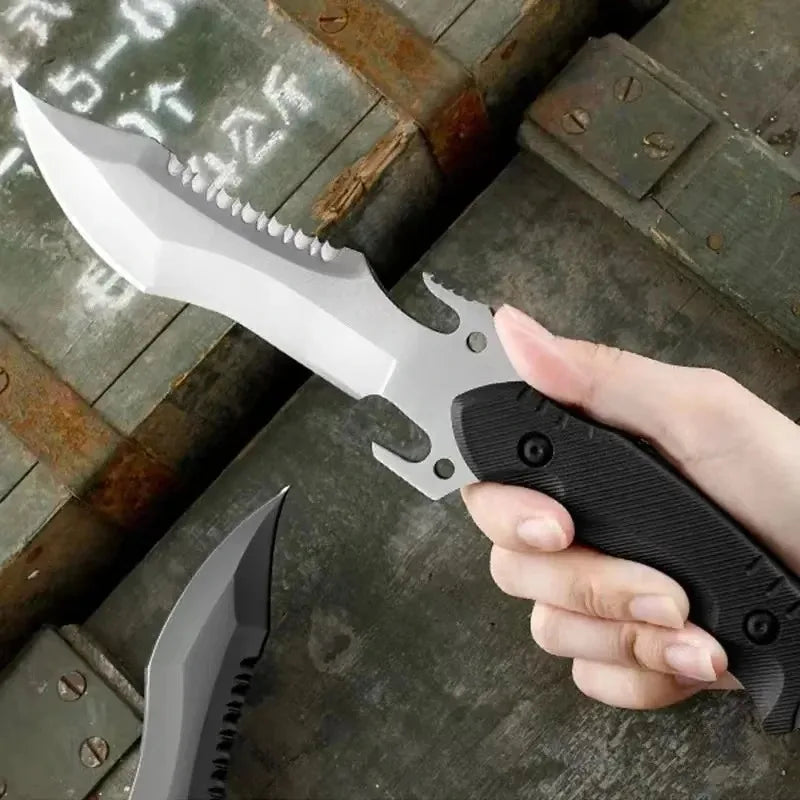 Portable High Hardness Survival Knife Straight Outdoor Tool Pocket Military Hunting Tactics Knife