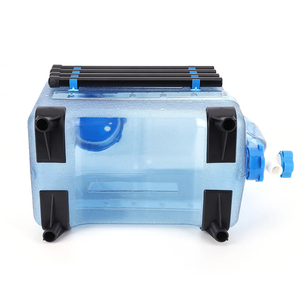 Car Water Bucket 12L Outdoor Camping Water Bin Large Capacity Portable Water Container with Detachable Rack  No Leakage