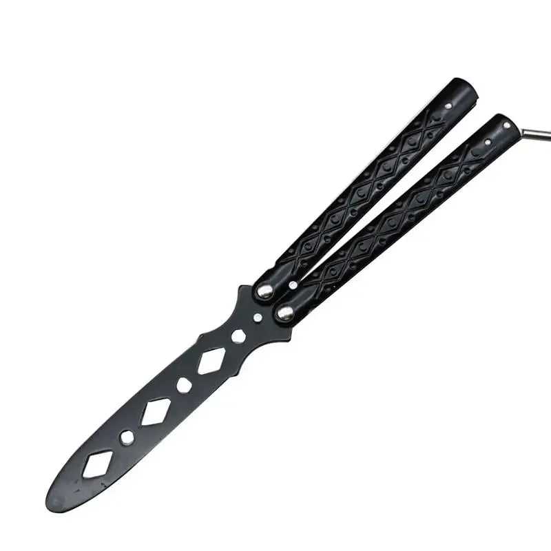 Portable Practice Butterfly Knife Alloy Steel Foldable Training Knives Transformable Outdoor Unedged Butterfly Knife for Game