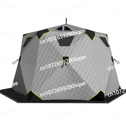 Insulated Ice Fishing Tent with Stove Jack & Floor,Winter Shelter for 6-7 Person
