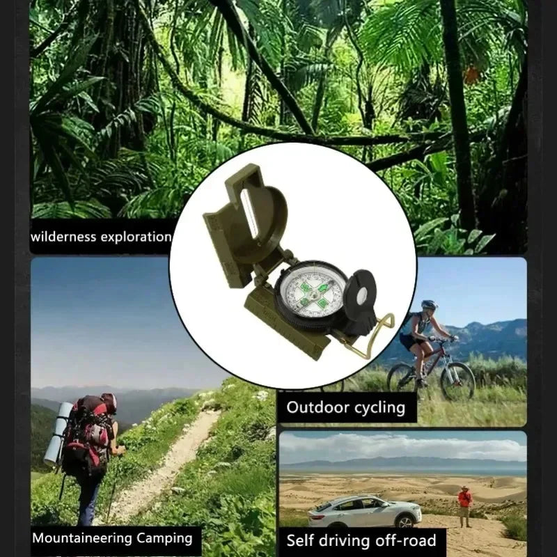 Multi-functional Military Aiming Navigation Compass, Wilderness Children's Survival Compass, Waterproof Magnetic Equipment