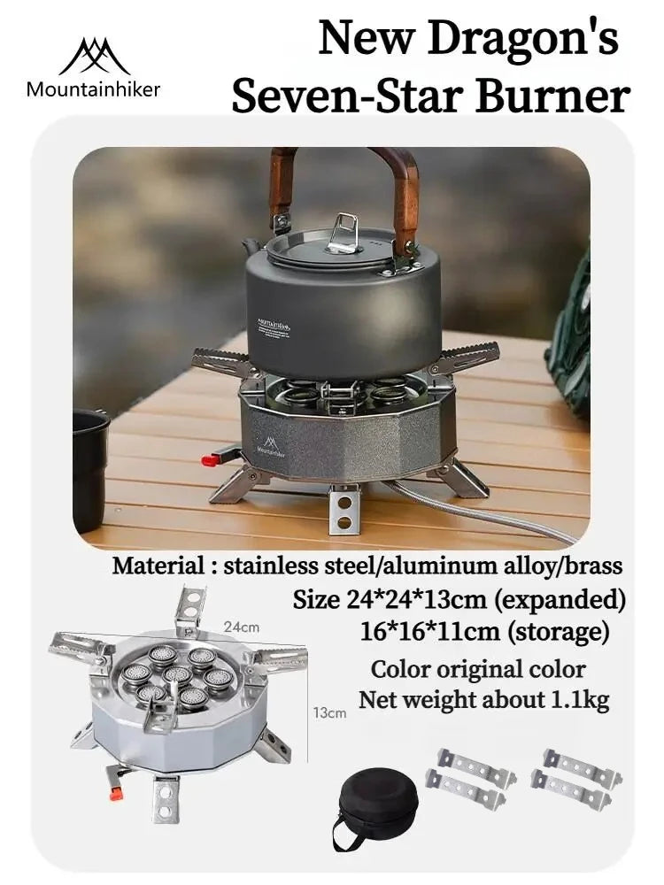 Mountainhiker Burner 15800W 19800W Gas Stove Cookware Portable Furnace Picnic Barbecue Supplies Outdoor Camping Hiking Tourist