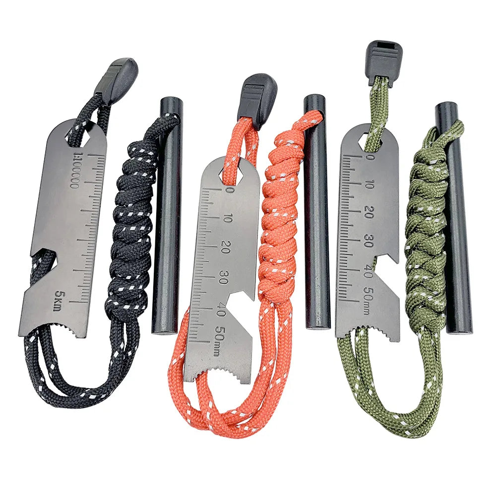 Bear Grylls Survival Fire Starter Magnesium Flint Rod Portable Emergency Firesteel Kit Lighters Smoking for Camping Hiking Tool