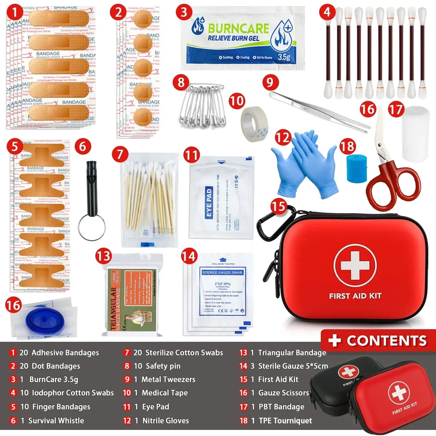 First Aid Kit 26-330 Piece All-Purpose Tactical  Emergency Kit In The Car Acessories Survival Kits Camping Medical Bag