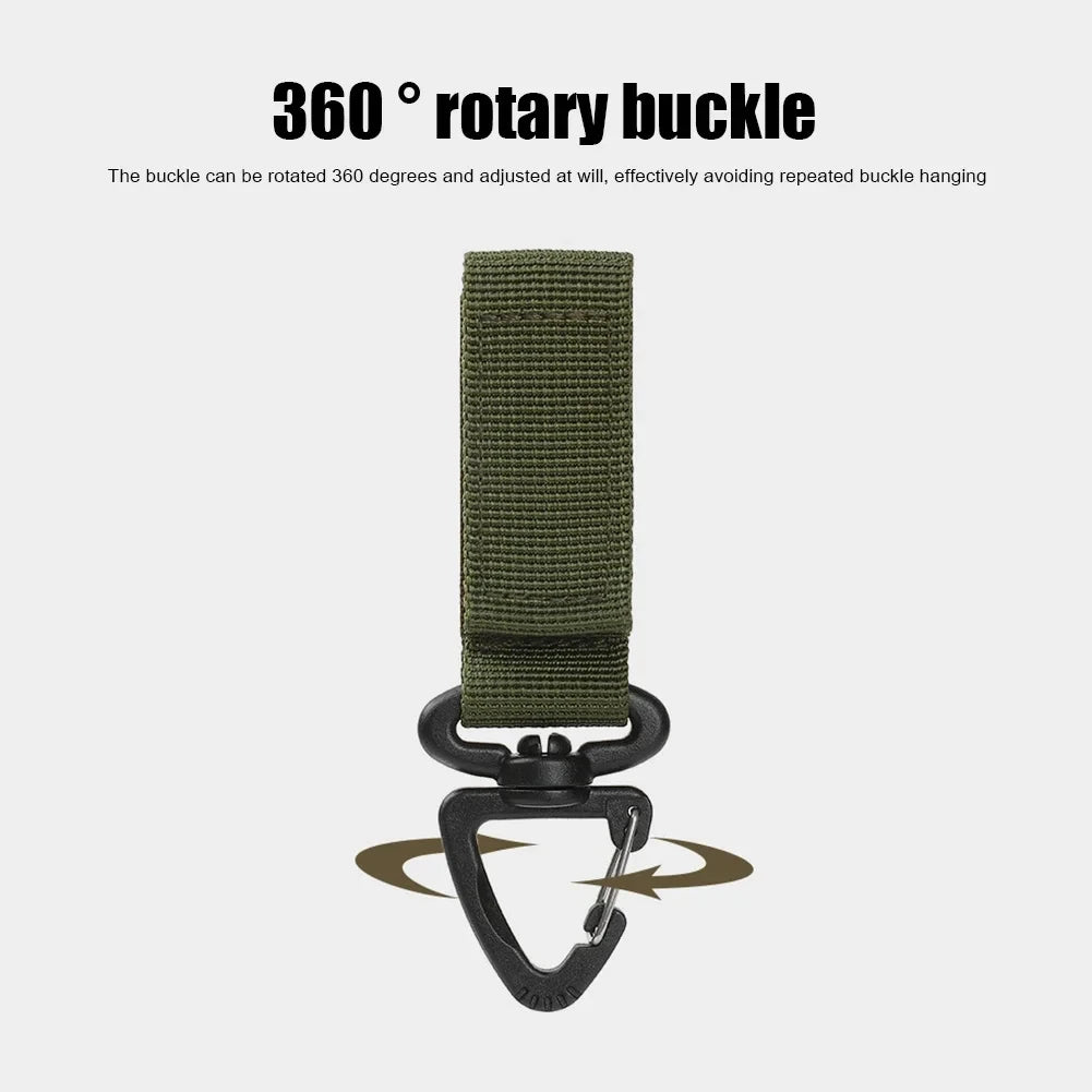 1-10PCS Nylon Hang Buckle Strap Military Carabiners Tactical Buckle Belt Clips Keychain Camping Hanging Hooks Camping Tool
