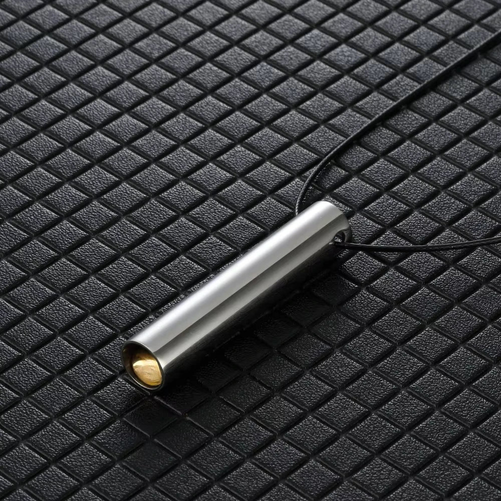 528 Hz Mindfulness Adjustable Breath Pendant Necklace Stainless Steel Meditation Stress Relief Frequency Blowing Whistle Jewelry