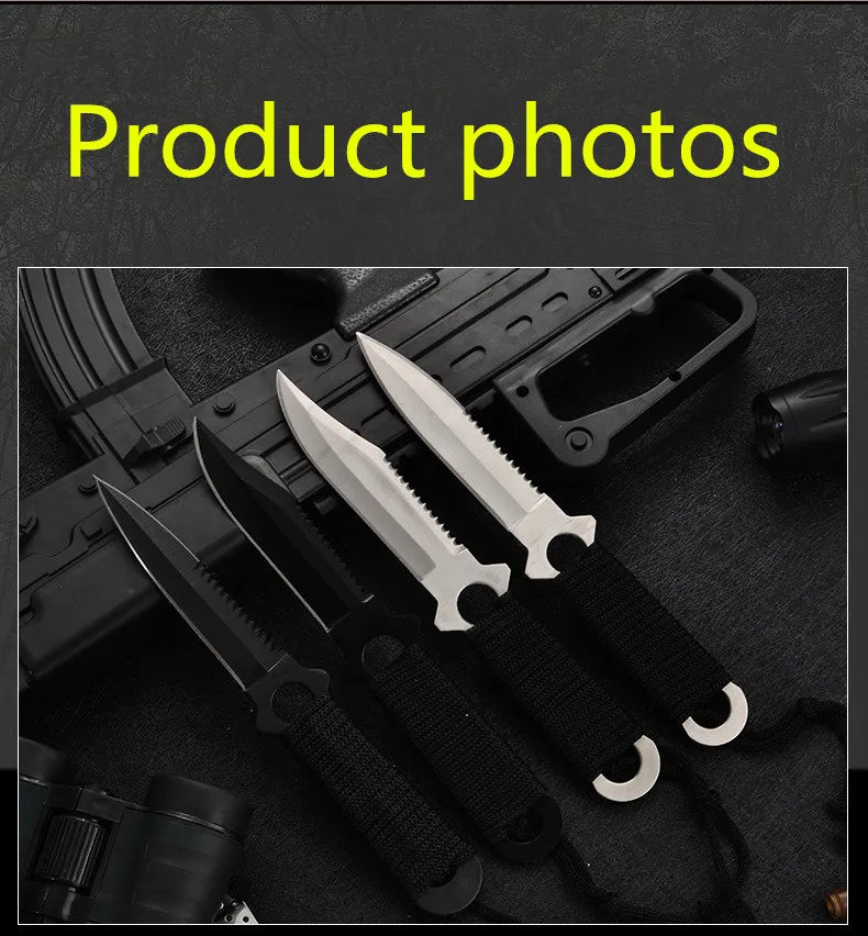 Field high hardness sharp tactical knife Outdoor knife Portable small straight knife Wilderness survival defense knife