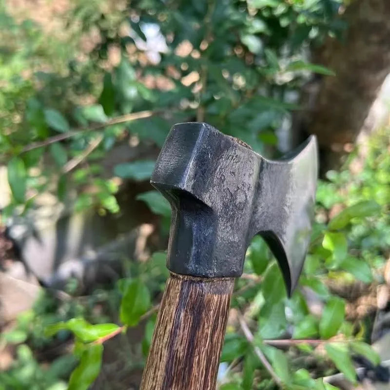 High-carbon Steel Hatchet Portable Small Axe Outdoors Camping Multifunctional Wooden Handle Self-defense Small Axe Outdoor Tools