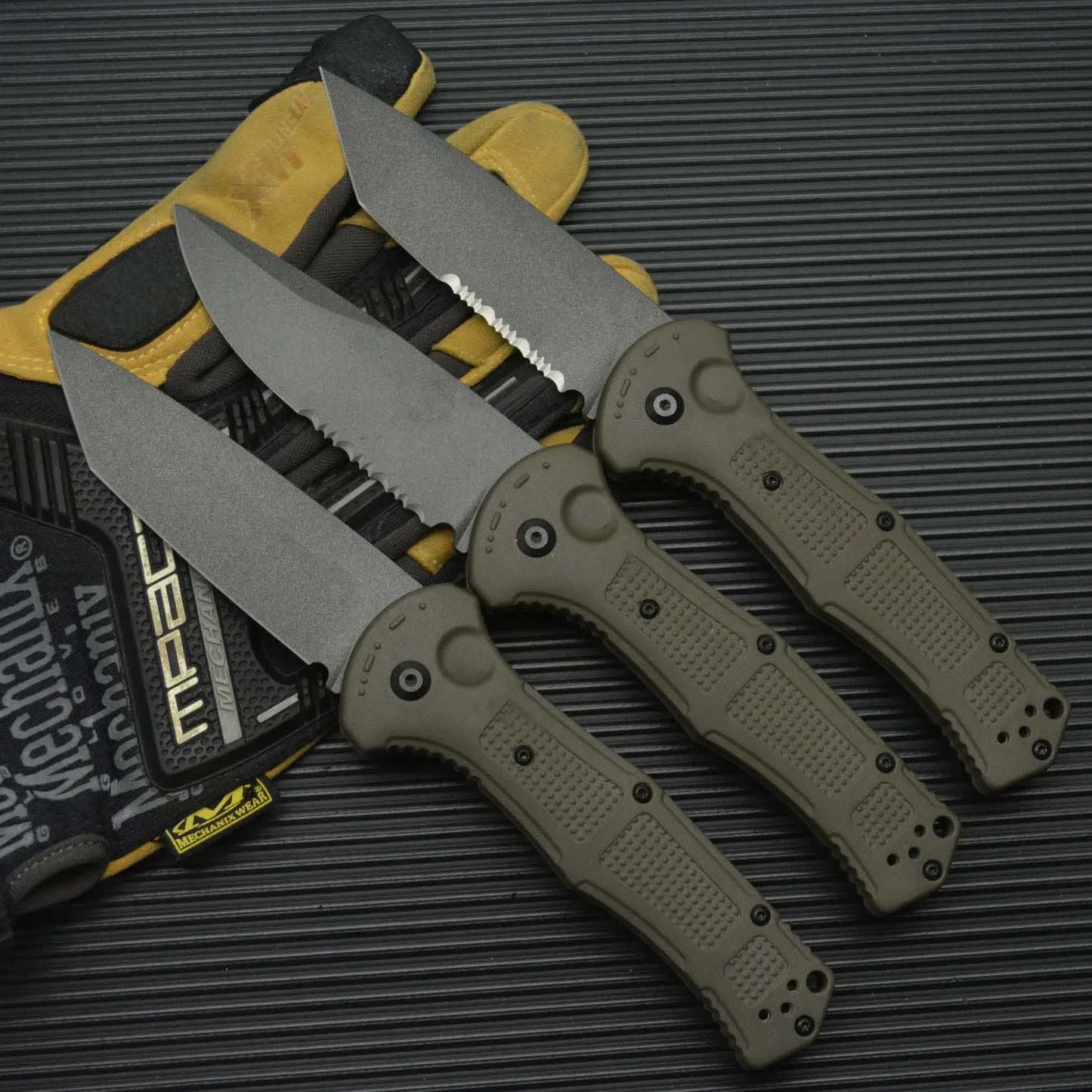 BM9070 Claymore Folding Knife D2 Blade Nylon Fiber Handle Fold Camping Outdoor Survival Utility EDC Pocket Knife Gift