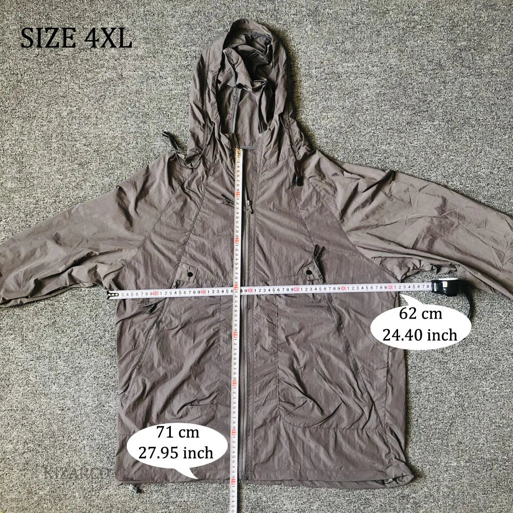 Men's Fishing Hooded Jacket Hiking Mountain Sport Waterproof Lightweight Windbreaker Rain Shell 2025 Camping Sun-proof Raincoat