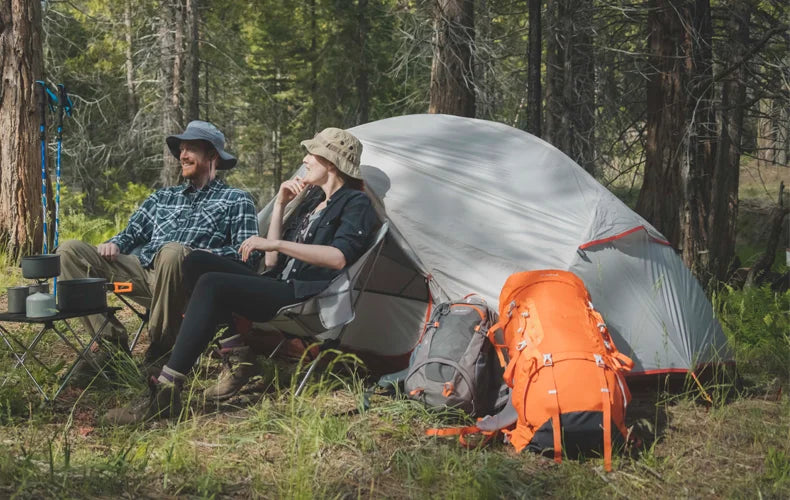 BISINNA 2 Person Ultralight Camping Tent 20D 380T Nylon Double Layer Waterproof Backpacking Tent for Hiking Travel with free mat