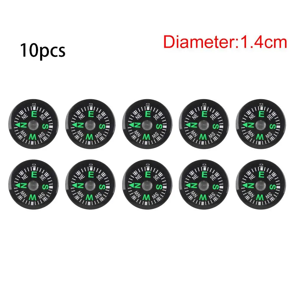 10pcs Mini Plastic North Navigation Survival Compasses Outdoora Accurate Compass Practical Guider Camping Hiking Tool