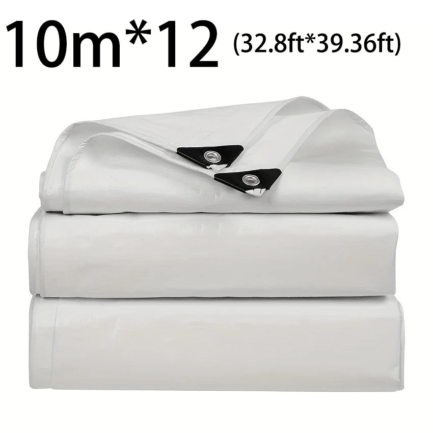 White Custom Large Tarp 3x5 6 8m*8 10 12 3 4x4 5m Outdoor Sun Shade Awning Waterproof Tarpaulin Uv Blocking Tent Camp Rain Cover