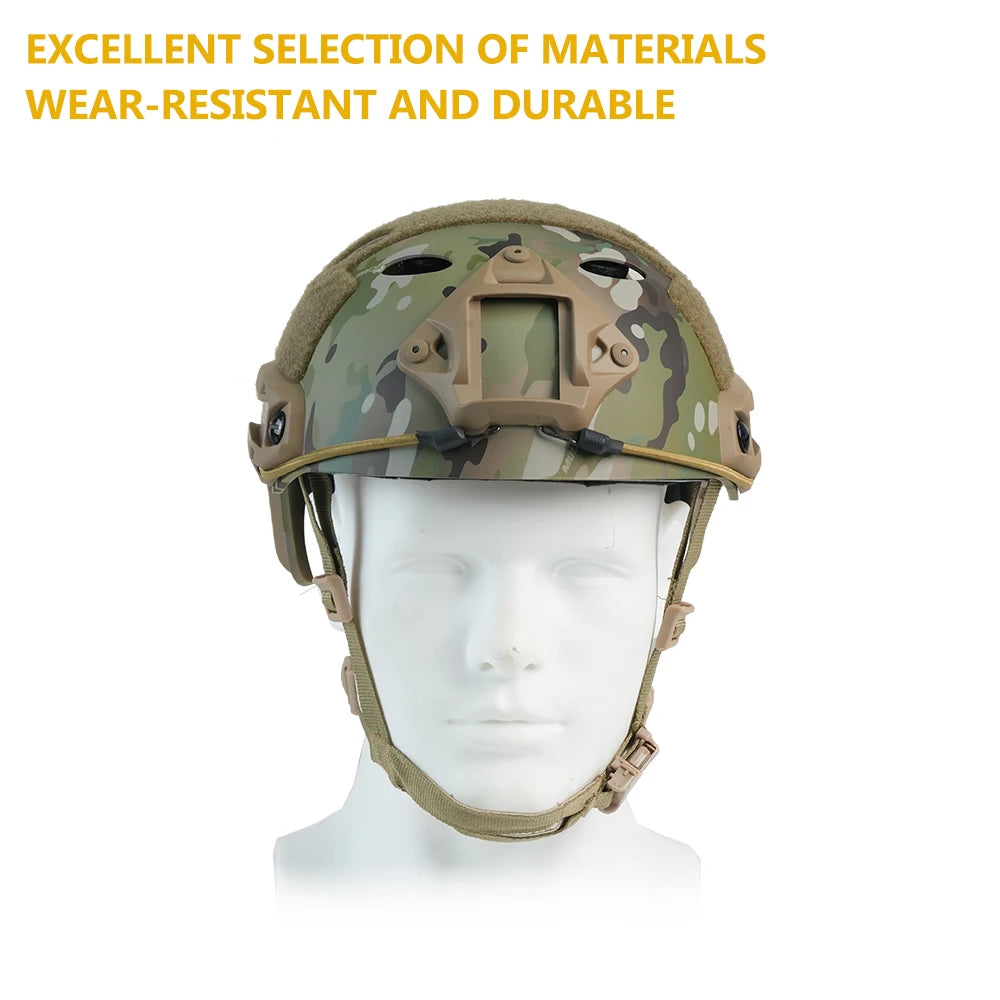 Military Helmet Kids Adults CS War Gaming Cosplay Outdoor Sports ABS Thickened Camouflage Army Helmet Head Protective Equipment