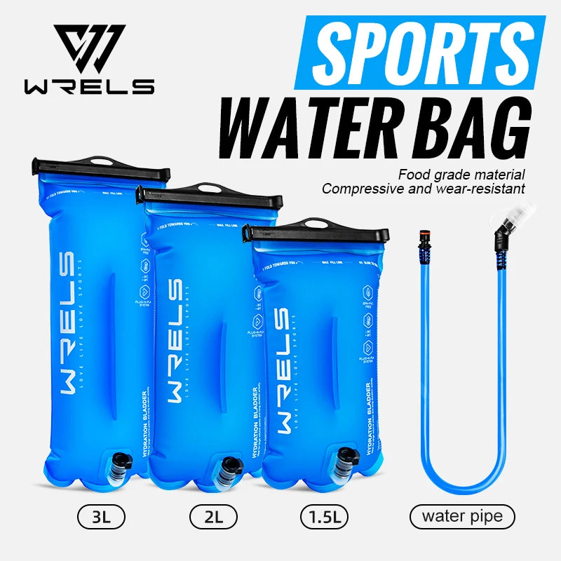 WRELS Sports Water Bladder Hydration Pack Storage Bag BPA Free Portable Food Grade Outdoor Drinking Camping Water Bag