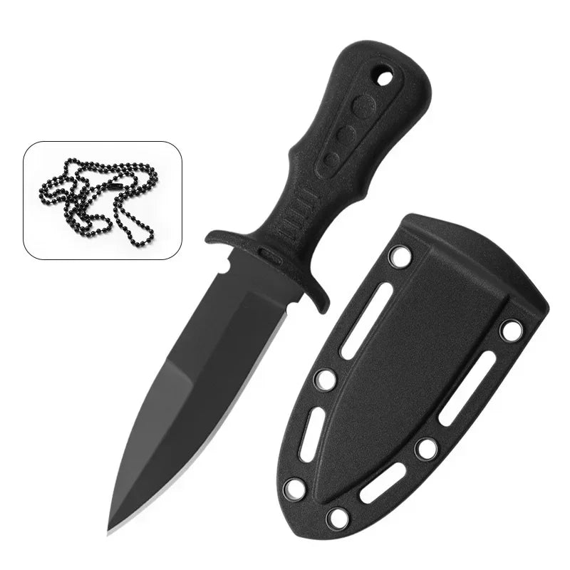 high-quality Portable Mini Tactical Knife Necklace Multipurpose Stainless Steel Cutting Knives Outdoor Camping Tools。
