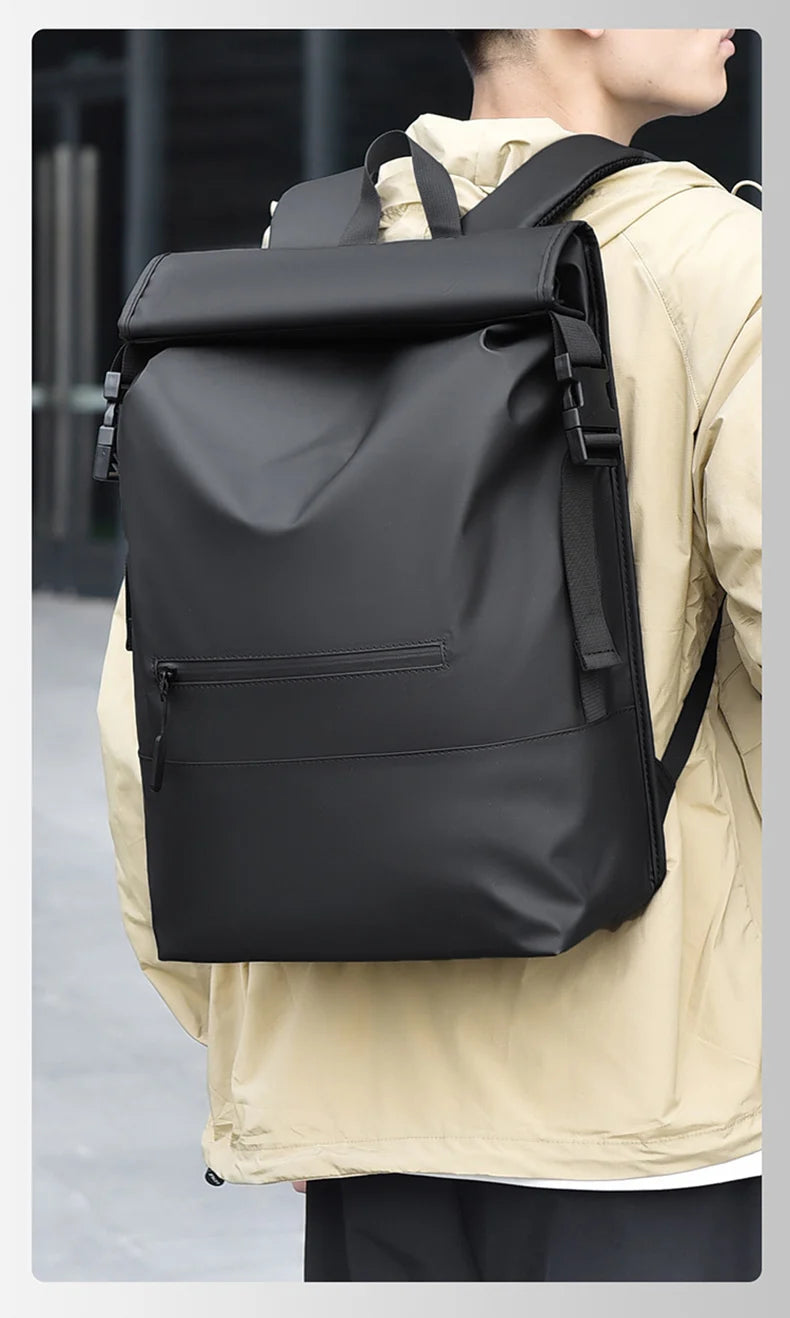 Hiking Rolled Top Backpack Travel Duffel Bag Outdoor Climbing Camping Sport Fitness Rucksack Casual Weekend Luggage Schoolbag