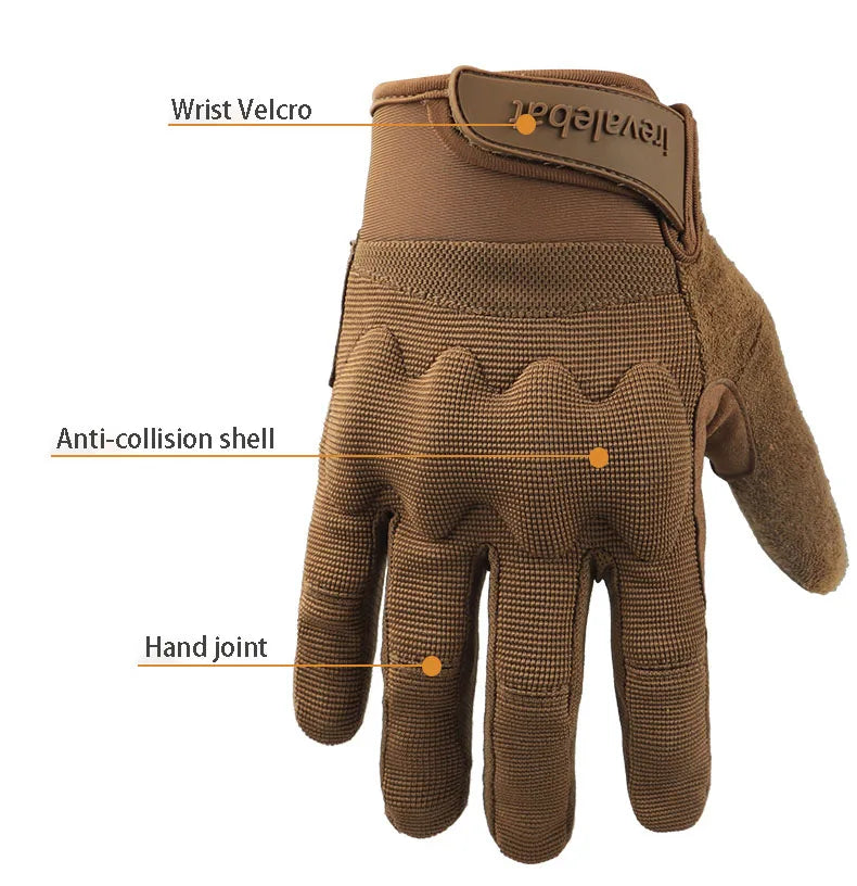 Men Tactical Gloves Touch Screen Cycling Sports Outdoor Motorcycle Riding Bike Running Outdoor Anti Slip Shock Absorption Gloves