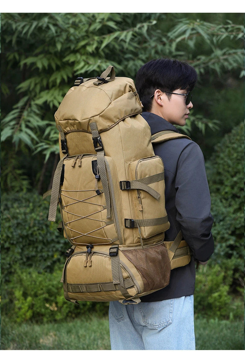 Tactical Climbing Backpack Large Capacity Travel Bag Outdoor Shoulder Camping Hiking Rucksack Men Women Mountaineering Backpack