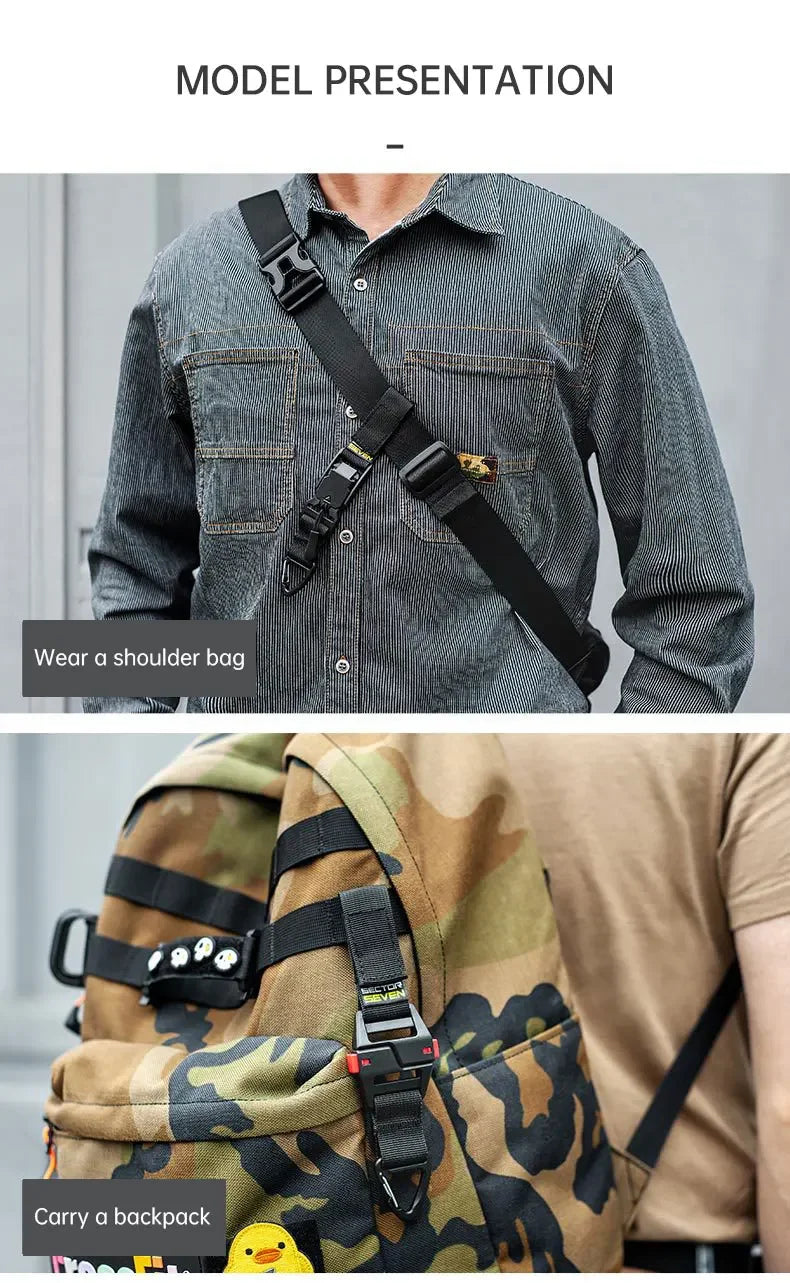 Tactical Multipurpose Triangle Quick Detachment Buckle Belt Quick Hanging Single Hook Survival Keychain EDC Quick Release Buckle