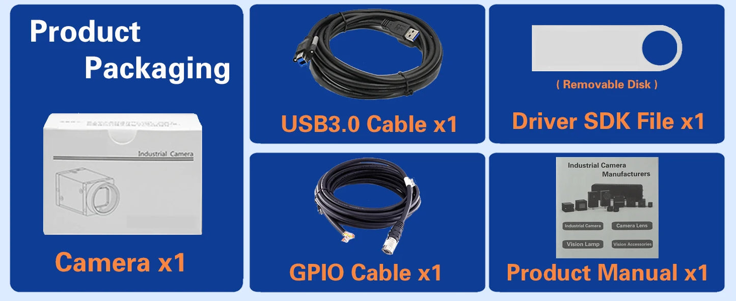 High Speed USB3.0 Machine Vision Industrial Digital Camera Color Scroll Shutter NIR With SDK Windows Linux