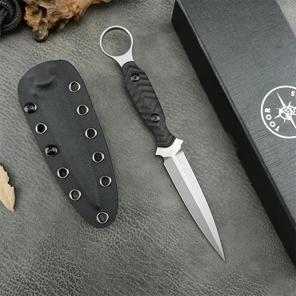 NEW USA TOOR High Quality Knife Fixed Blade Knife D2 Blade G10 Handle with Kydex Sheath Outdoor EDC Camping Hunting Hiking Tool