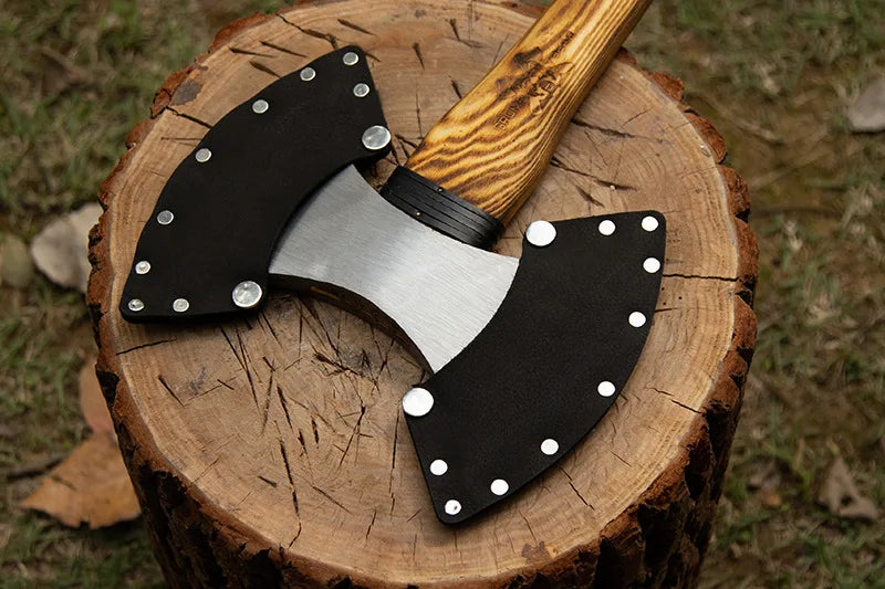 Double Edged Axe Outdoor Camping Survival Axes Woodworking Cut Firewood Hand Axe Multifunctional Fire Rescue Forging Axes