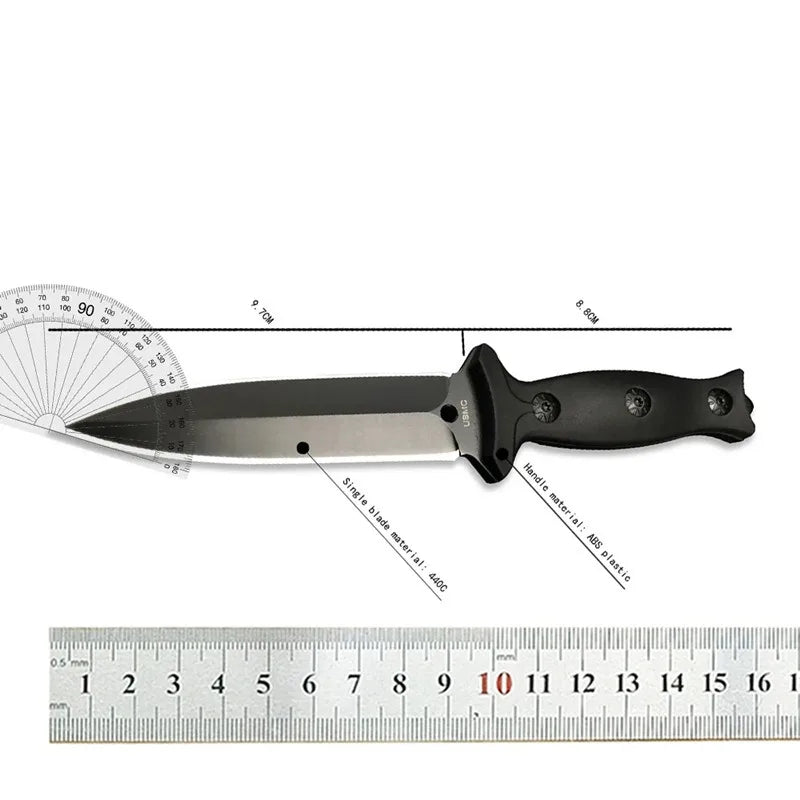 Wilderness Camping Outdoor survival knife Self-defense Tactical Fighting Knife High hardness sharp K-sheath pocket straight knif