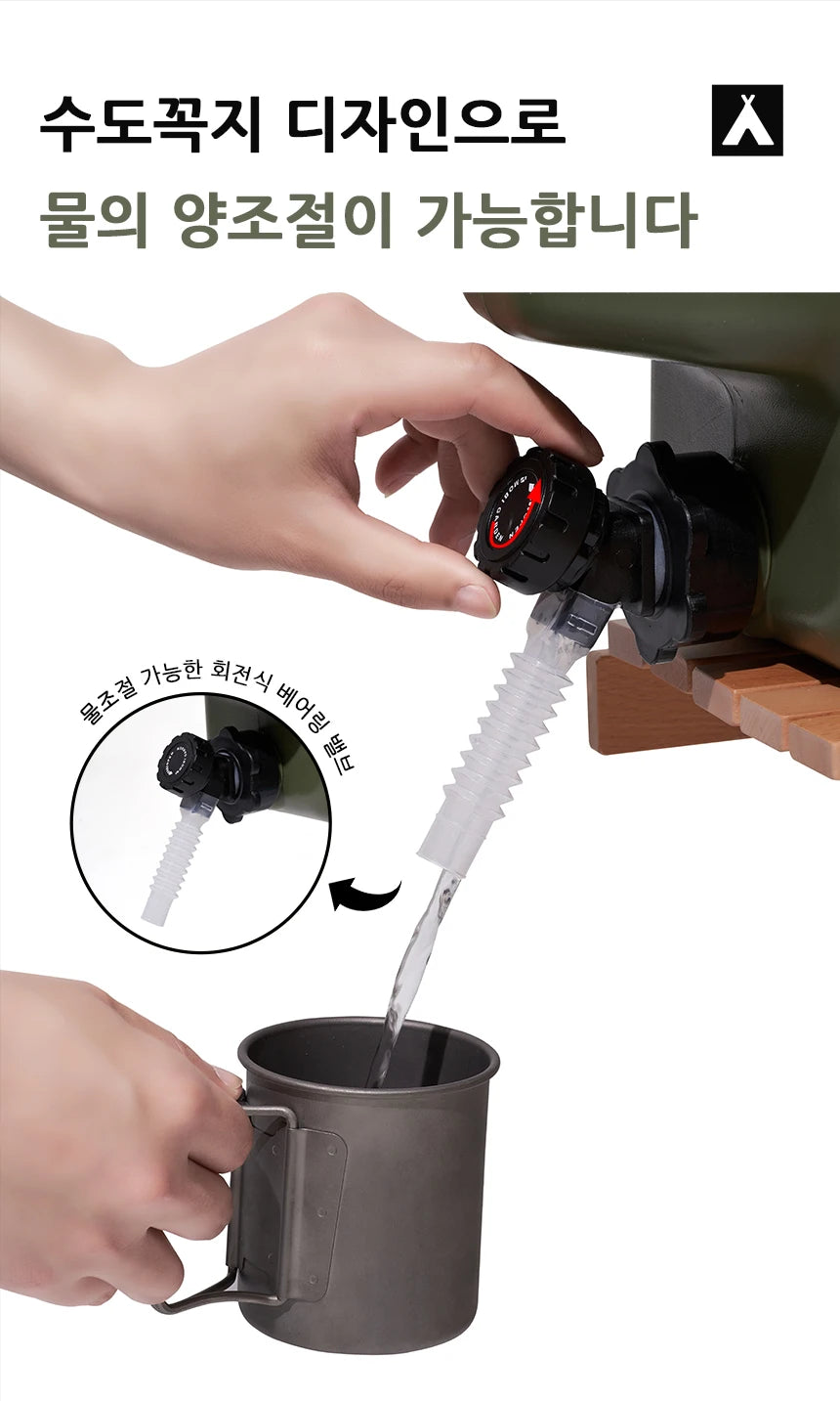 Mobi Garden 11L ,18.5L  Water Bucket Portable Handle Tank Container Ultralight Large Capacity Hiking Water Container