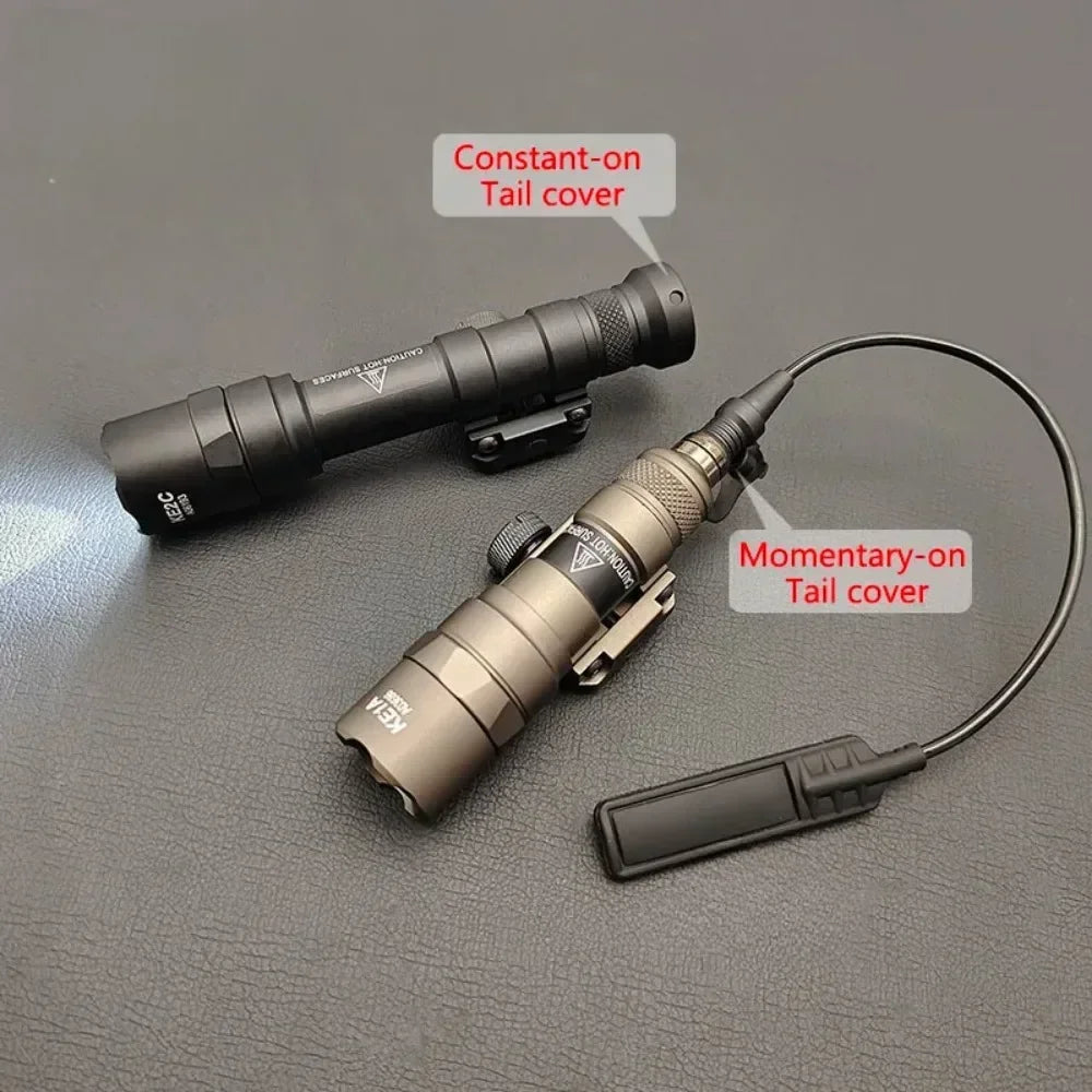 M300B M600B Tactical LED Strobe Flashlight Weapon Gun Light Fit MLOK 20MM Rail Scout Light with Switch for Outdoor Hunting