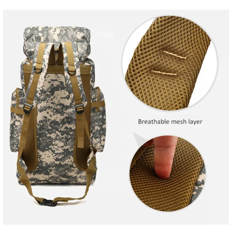 80L Camping Backpack Men Bags Molle Tactical Rucksack For Outdoor Climbing Hiking Travel Back Packs mochila hombre