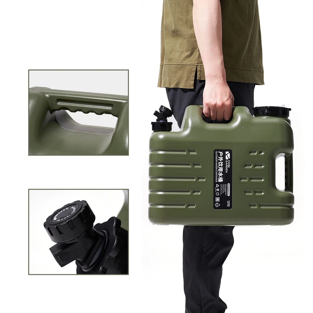 Mobi Garden 11L ,18.5L  Water Bucket Portable Handle Tank Container Ultralight Large Capacity Hiking Water Container