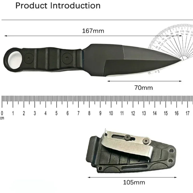 Outdoor  Straight Knife High Hardness SurvivalKknife Camping EDC Portable Utility Knife K Sheath Hunting Camping Tool