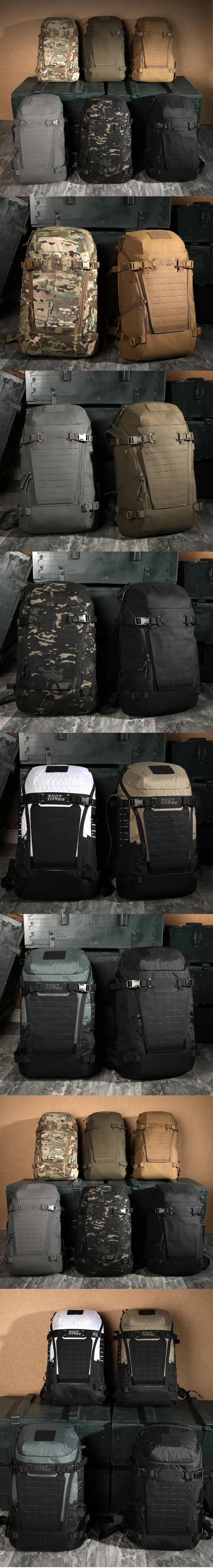 45L 500D/DML Nylon Waterproof MOLLE Tactical Backpack Outdoor Fishing Camping Hiking Bag Multi Layer Detachable DIY Backpack