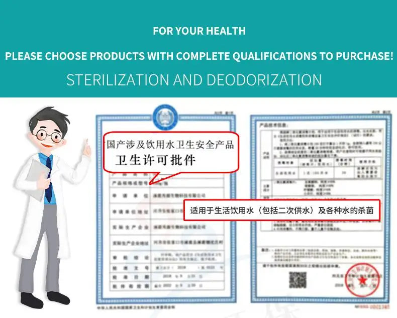 2 Bottles of Outdoor Water Purification Tablets, 100 Tablets Per Bottle, for Cleaning and Purifying Dirty Water From Sewage