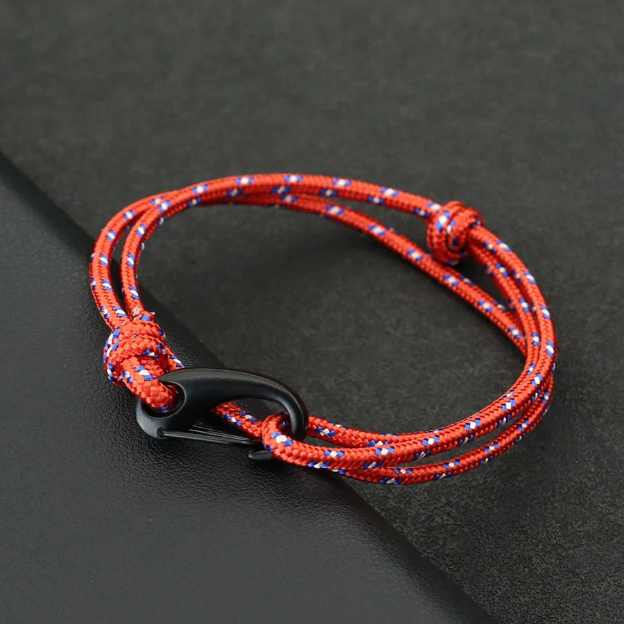 Noter Men Paracord Bracelet Sliding And Adjustable Nautical Braslet Homme Simple Style Wrap Braclet Accesorios Hombre Pulseria