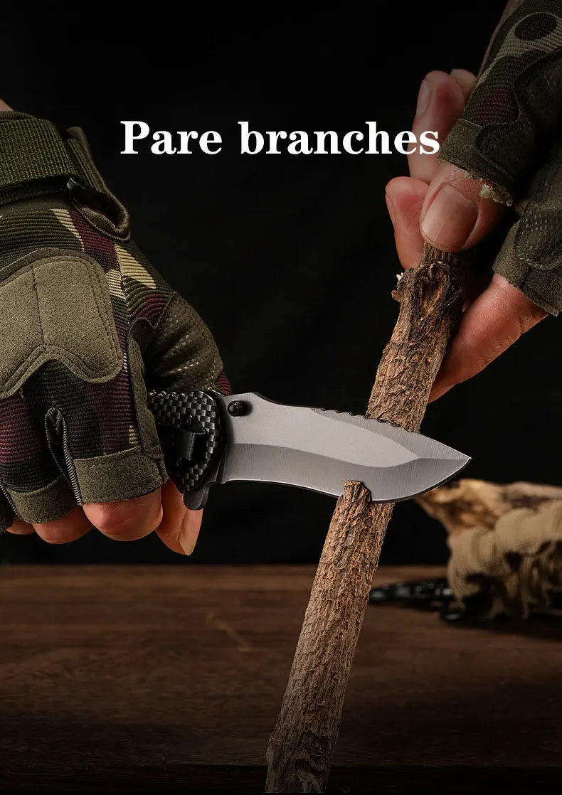 Folding knife high hardness multifunctional fruit knife outdoor portable camping tools folding knife self-defense pocket knife