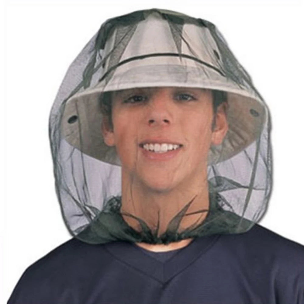 Outdoor Head Face Mask Hat Net Cover Anti-mosquito cover mosquito net cap travel breathable head mesh covers Anti Mosquito Bug